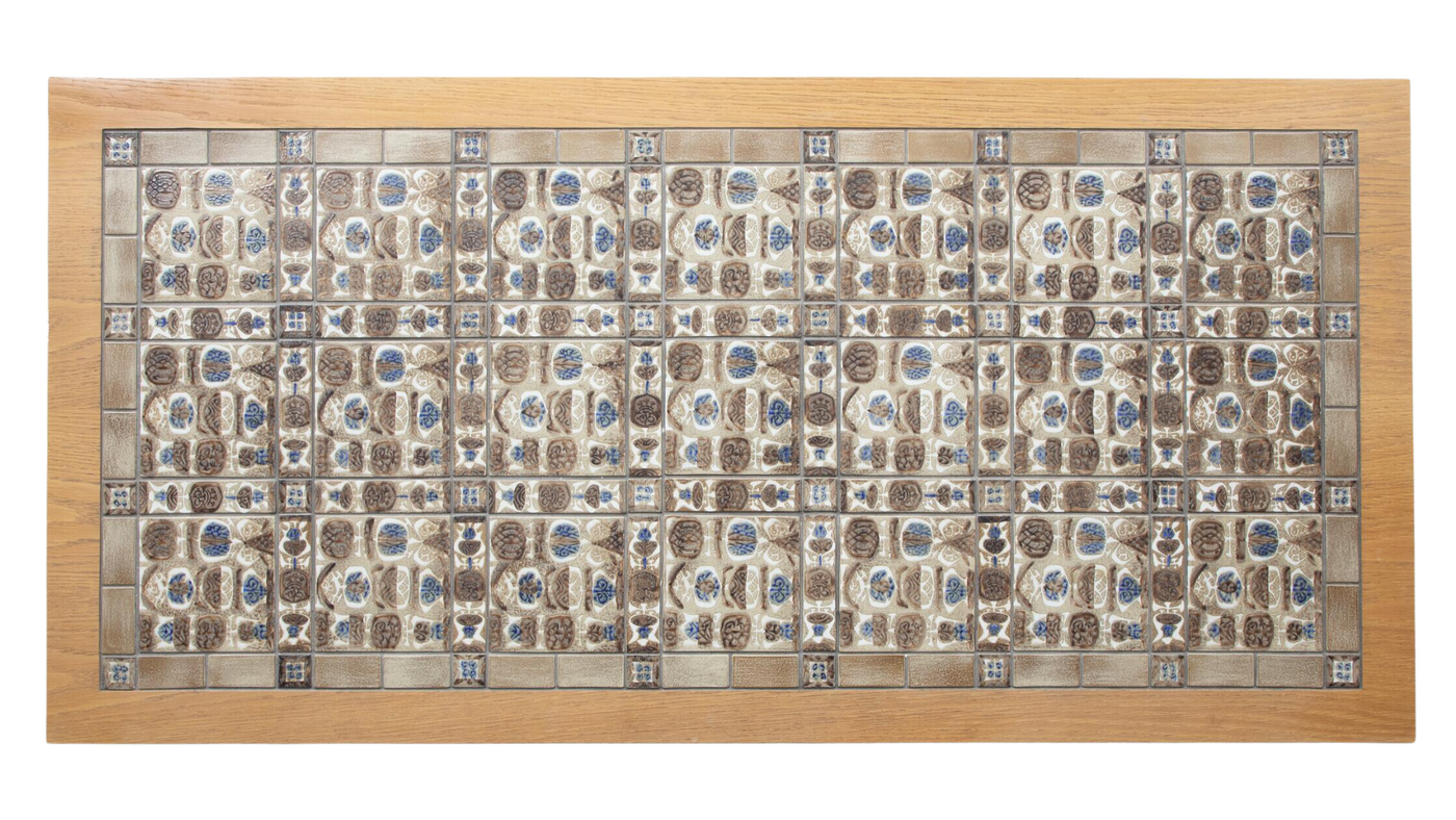 Severin Hansen Jr. oak coffee table with Royal Copenhagen tiles