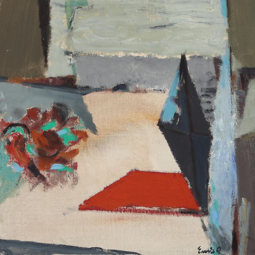 Emil Gregersen (Danish) : abstract geometric o/c, untitled