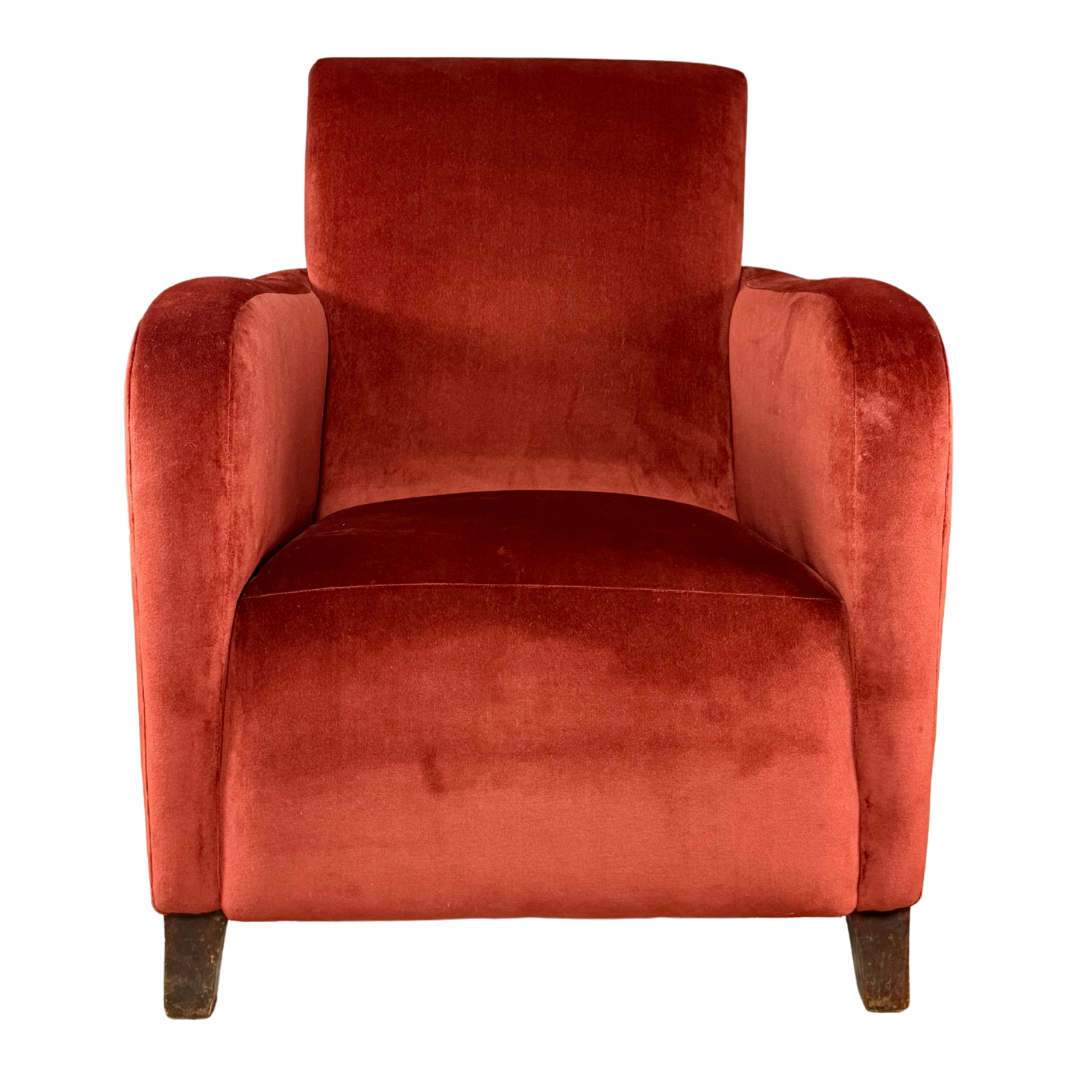 1950s American : classic fully upholstered modern easy chair