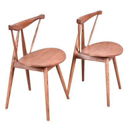 1950s Northern European : sculptural ashwood side chair
