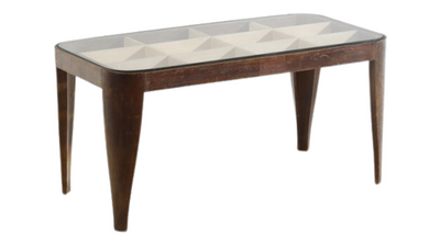 1950s Gio Ponti (attr.) walnut lattice coffee table