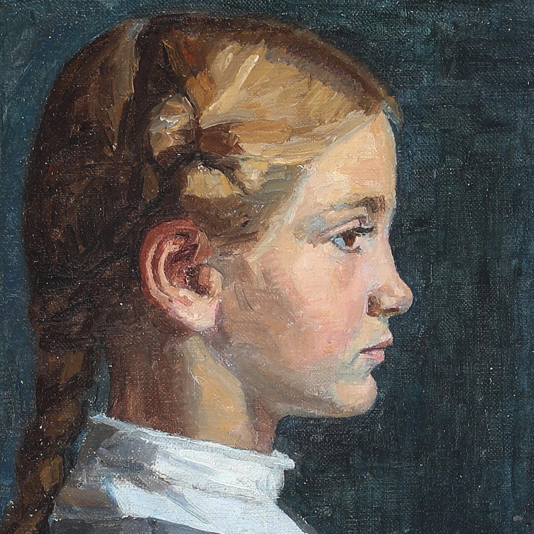 1908 Einar Hein : Danish portrait of a young girl, o/c