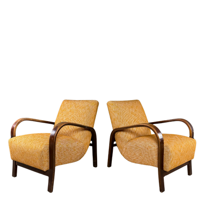 1950s Koželka and Kropácek : bent beechwood armchair