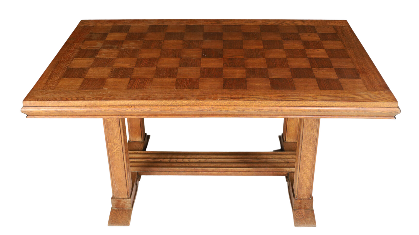 1940s Gaston Poisson checkerboard dining table