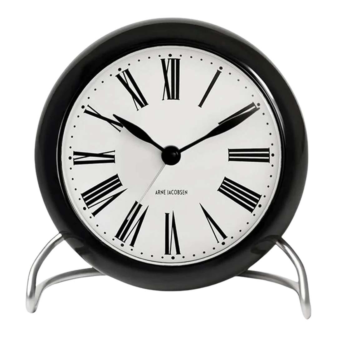 ARNE JACOBSEN 置時計 ブラック】 約15cm 箱付き Arne Jacobsen ARNE JACOBSEN 置時計 ブラック】 約15cm 箱付き Arne Jacobsen