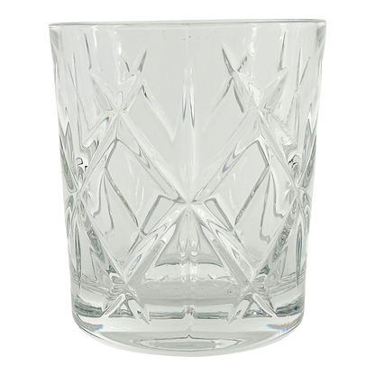 Vintage Whiskey : cross cut crystal lowball glass