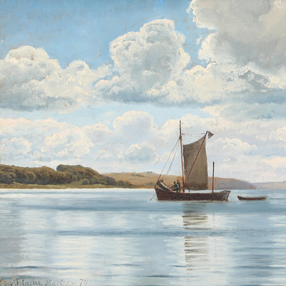 Christian Blache : 1879 dated sailing boats o/c, Danish