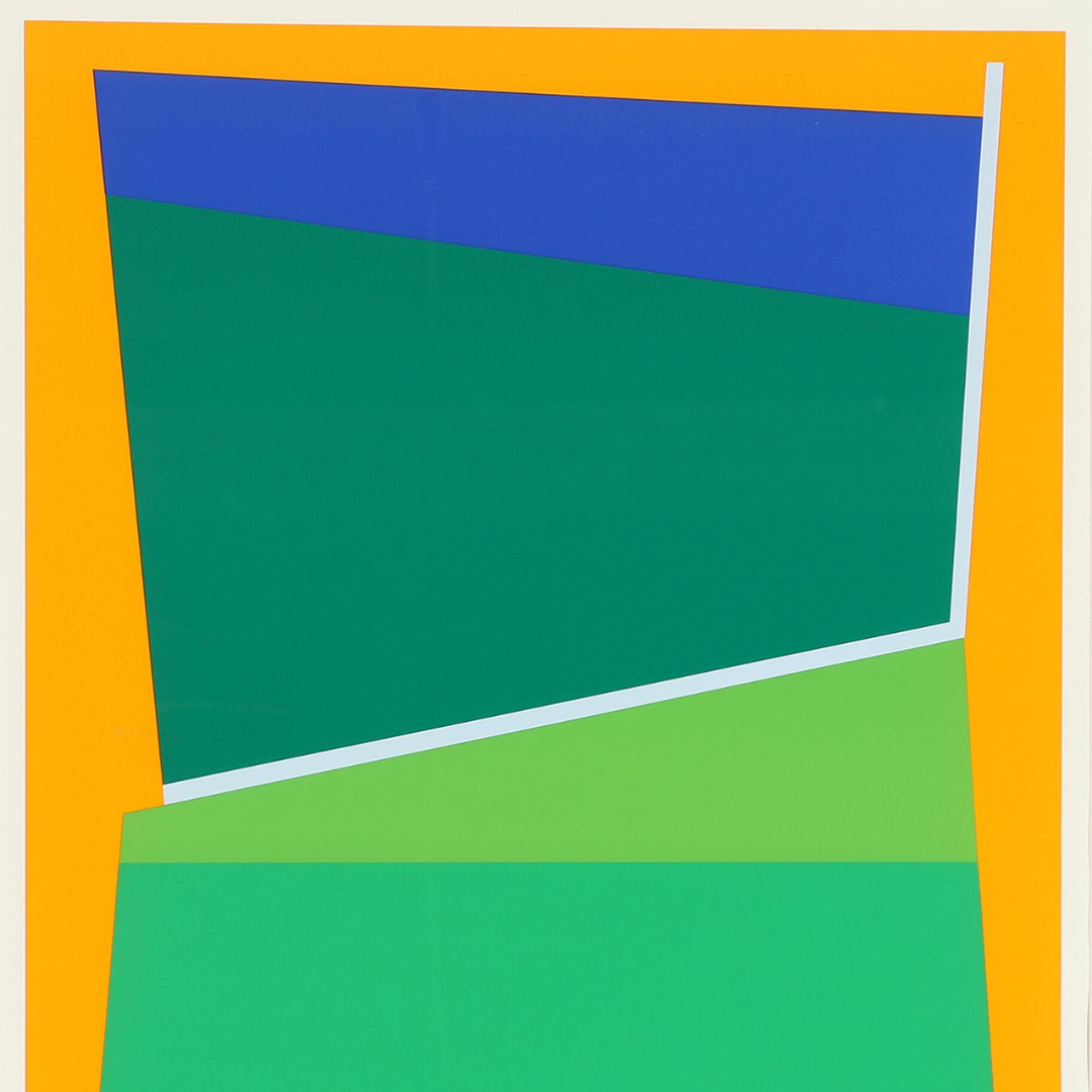Ib Geertsen : 1986 abstract geometric lithograph in colors