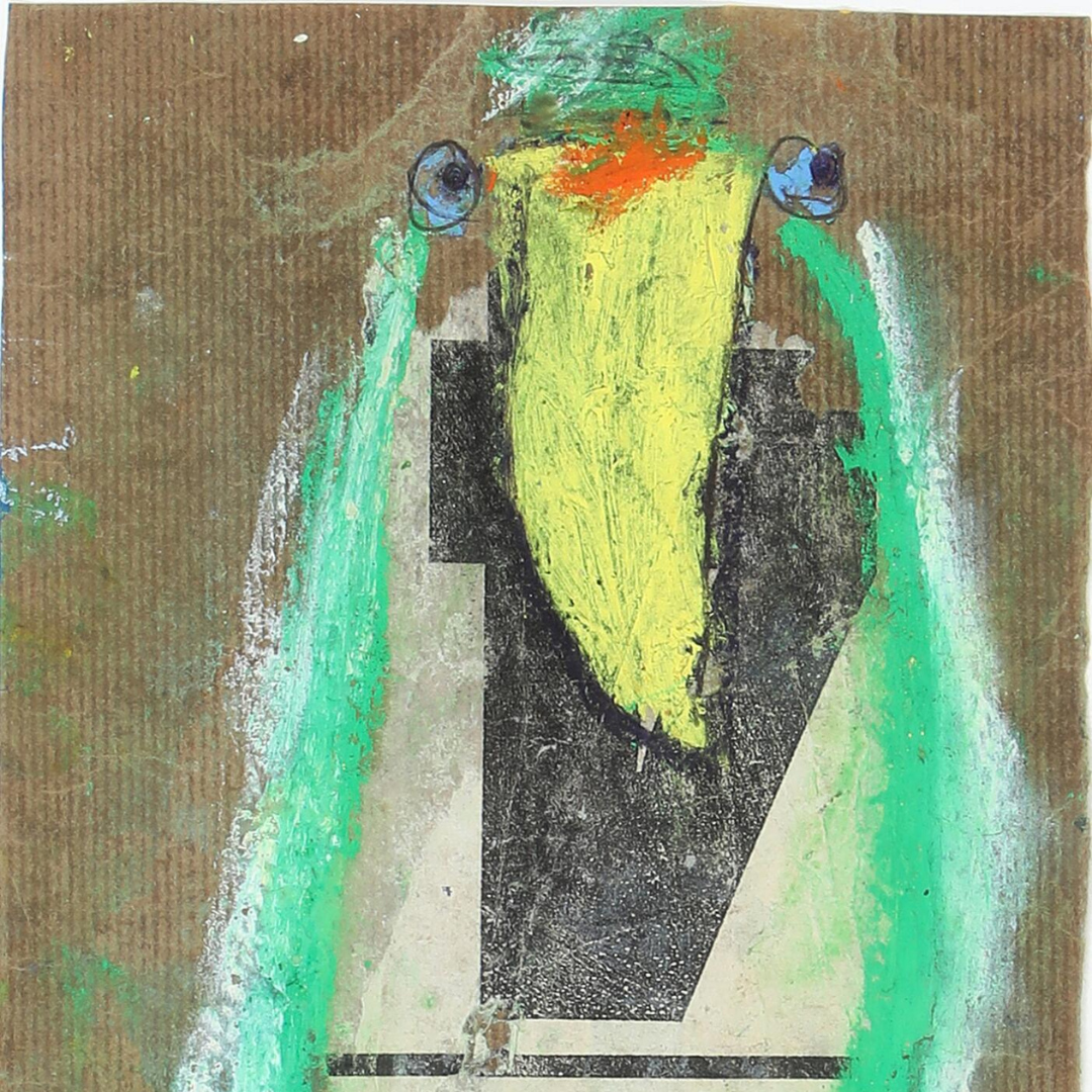 Karin Olesen (Belgian) : mixed media bird, dated 2000