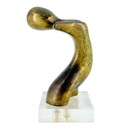 c1970 Adriana Banfi : bronze abstract torso sculpture