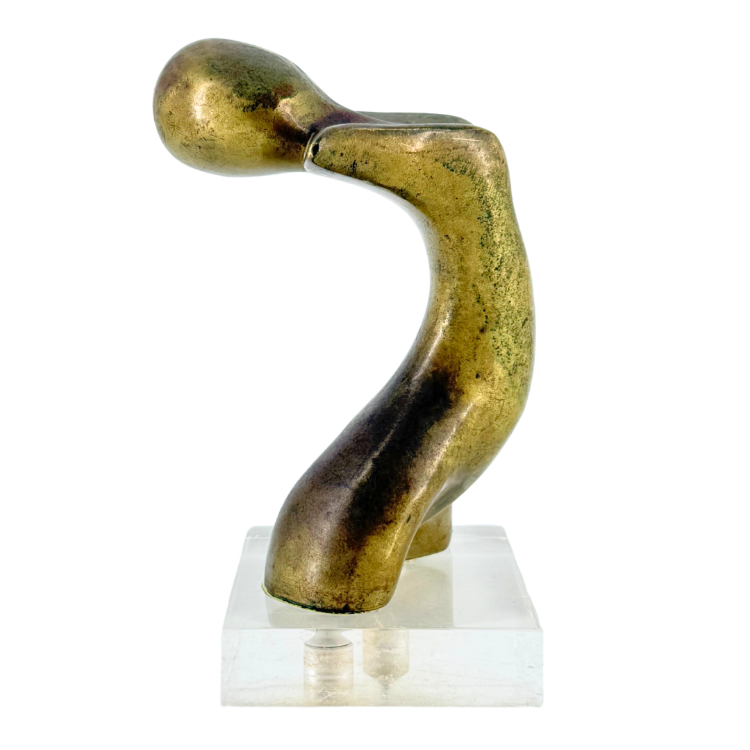 c1970 Adriana Banfi : bronze abstract torso sculpture