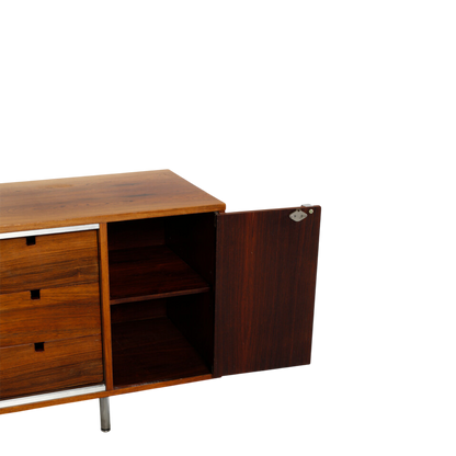 1950s George Nelson : rosewood "Executive Office Group" desk w/cabinets, Herman Miller