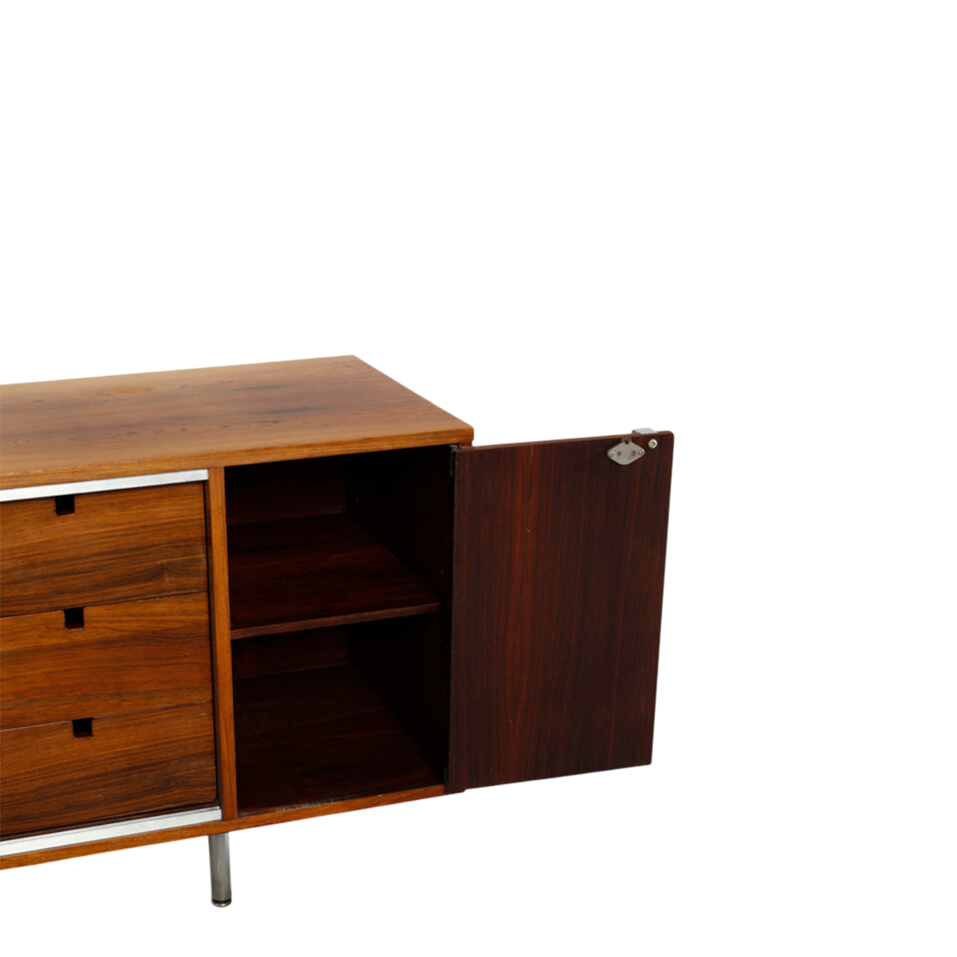 1950s George Nelson : rosewood "Executive Office Group" desk w/cabinets, Herman Miller