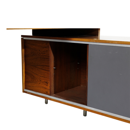 1950s George Nelson : rosewood "Executive Office Group" desk w/cabinets, Herman Miller