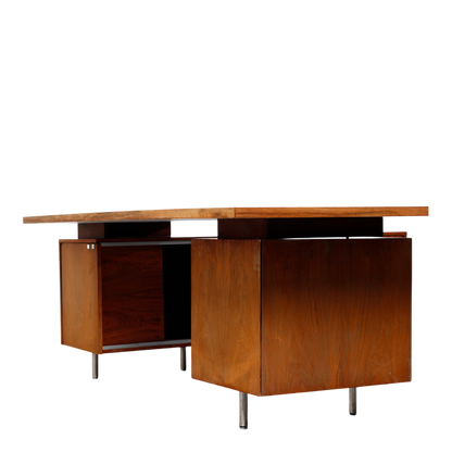 1950s George Nelson : rosewood "Executive Office Group" desk w/cabinets, Herman Miller