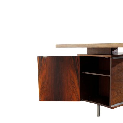 1950s George Nelson : rosewood "Executive Office Group" desk w/cabinets, Herman Miller