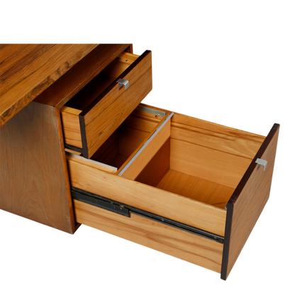 1950s George Nelson : rosewood "Executive Office Group" desk w/cabinets, Herman Miller