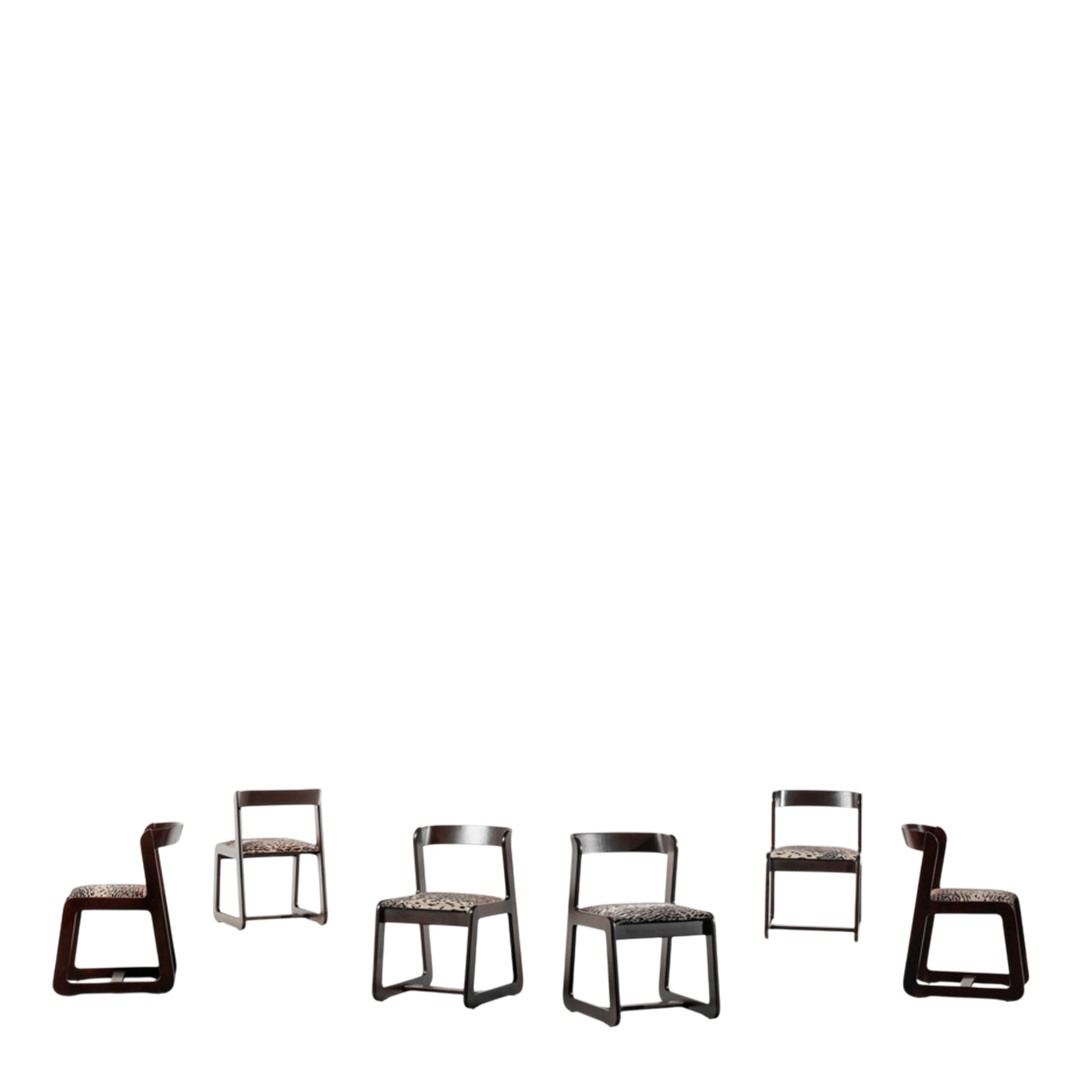 1970s Mario Sabot : set six bentwood dining chairs