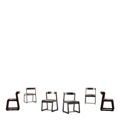 1970s Mario Sabot : set six bentwood dining chairs