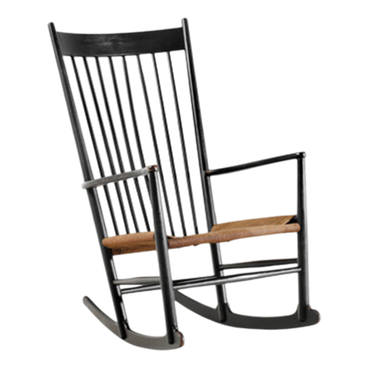1944 Hans J Wegner : beechwood model J16 rocking chair, FDB Møbler