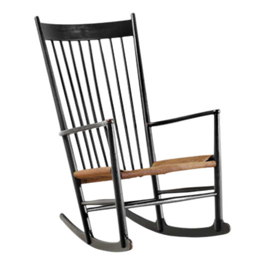 1944 Hans J Wegner : beechwood model J16 rocking chair, FDB Møbler