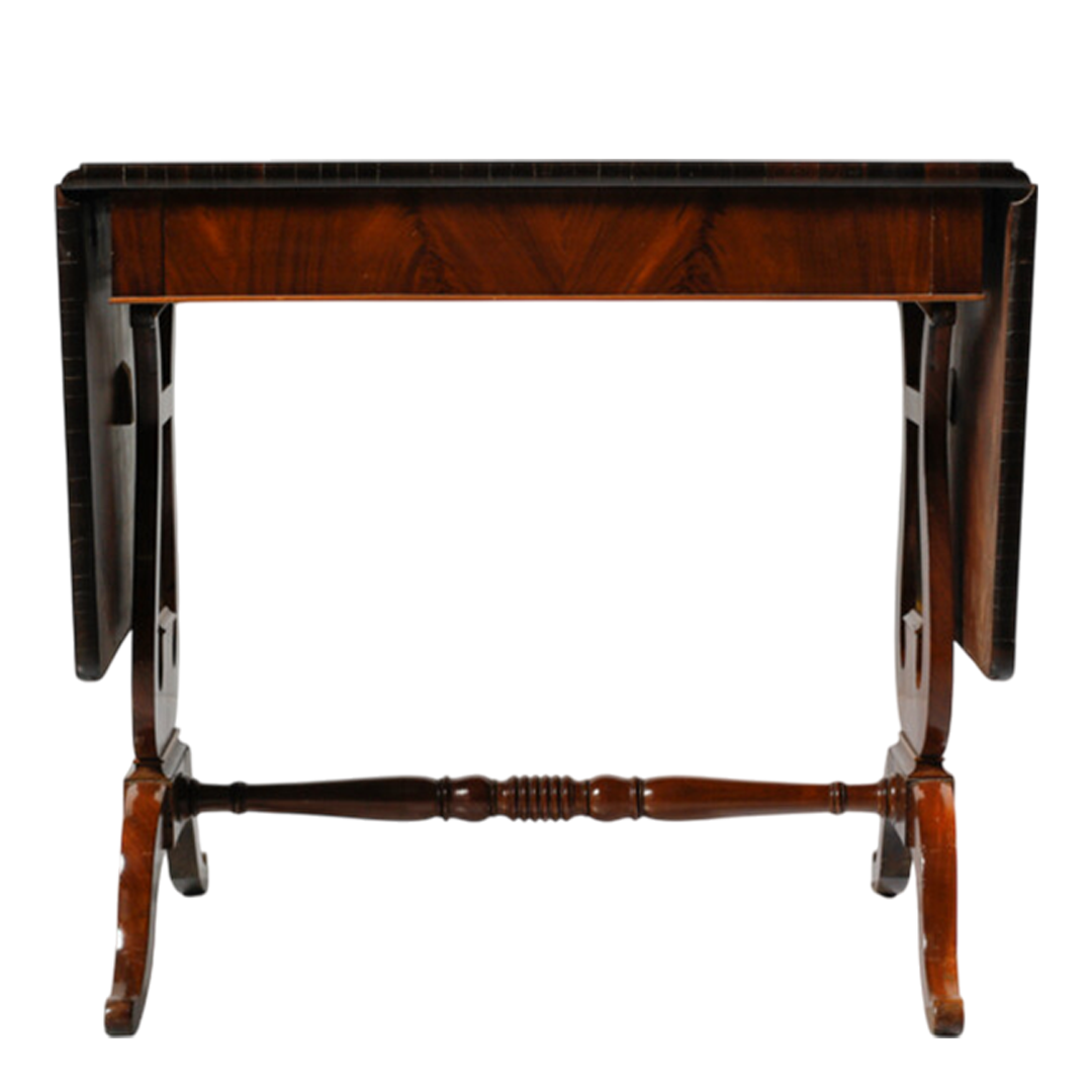 19thc Italian : various inlaid wood game table w/lyre base