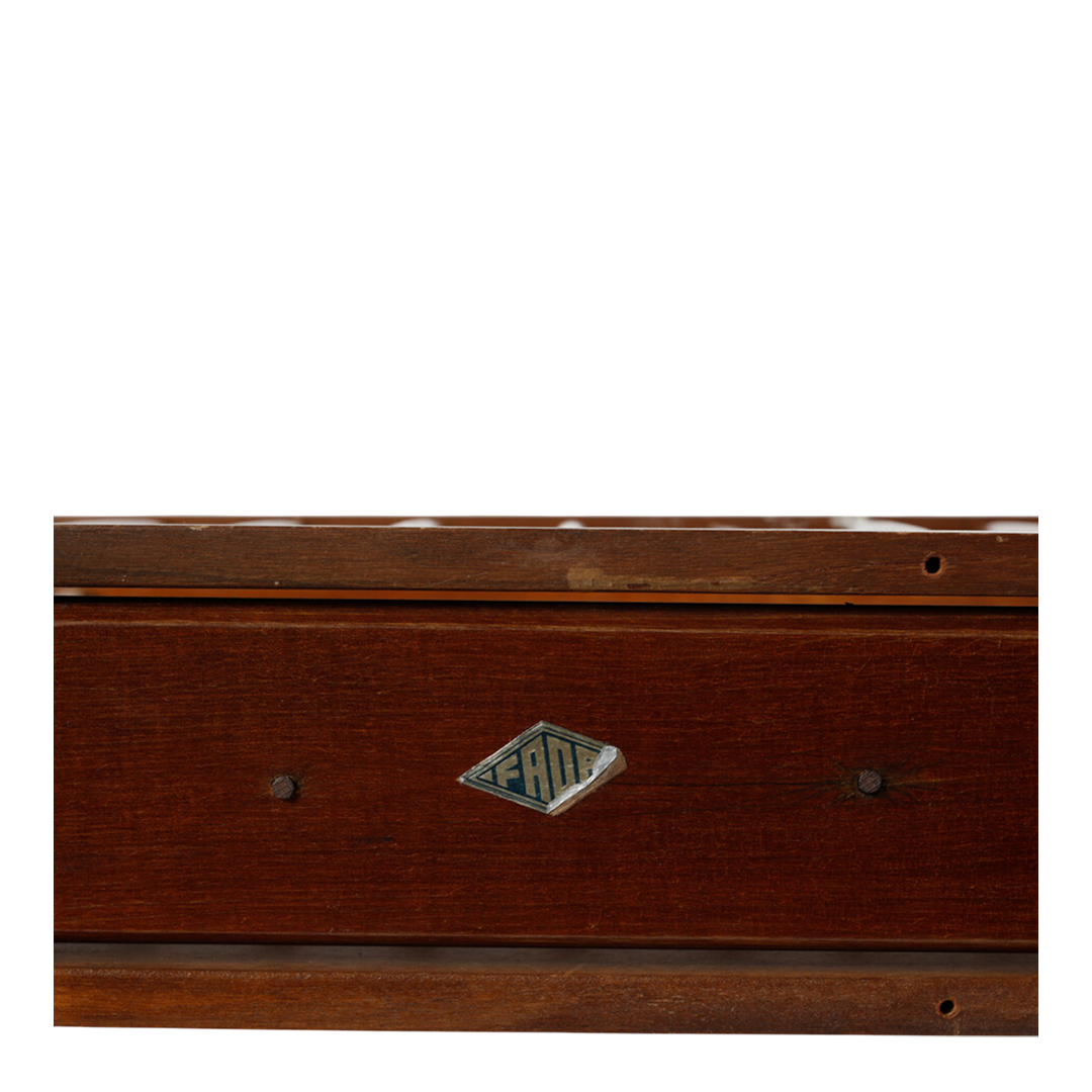 1950s Cesare Lacca : folding wood & brass magazine rack