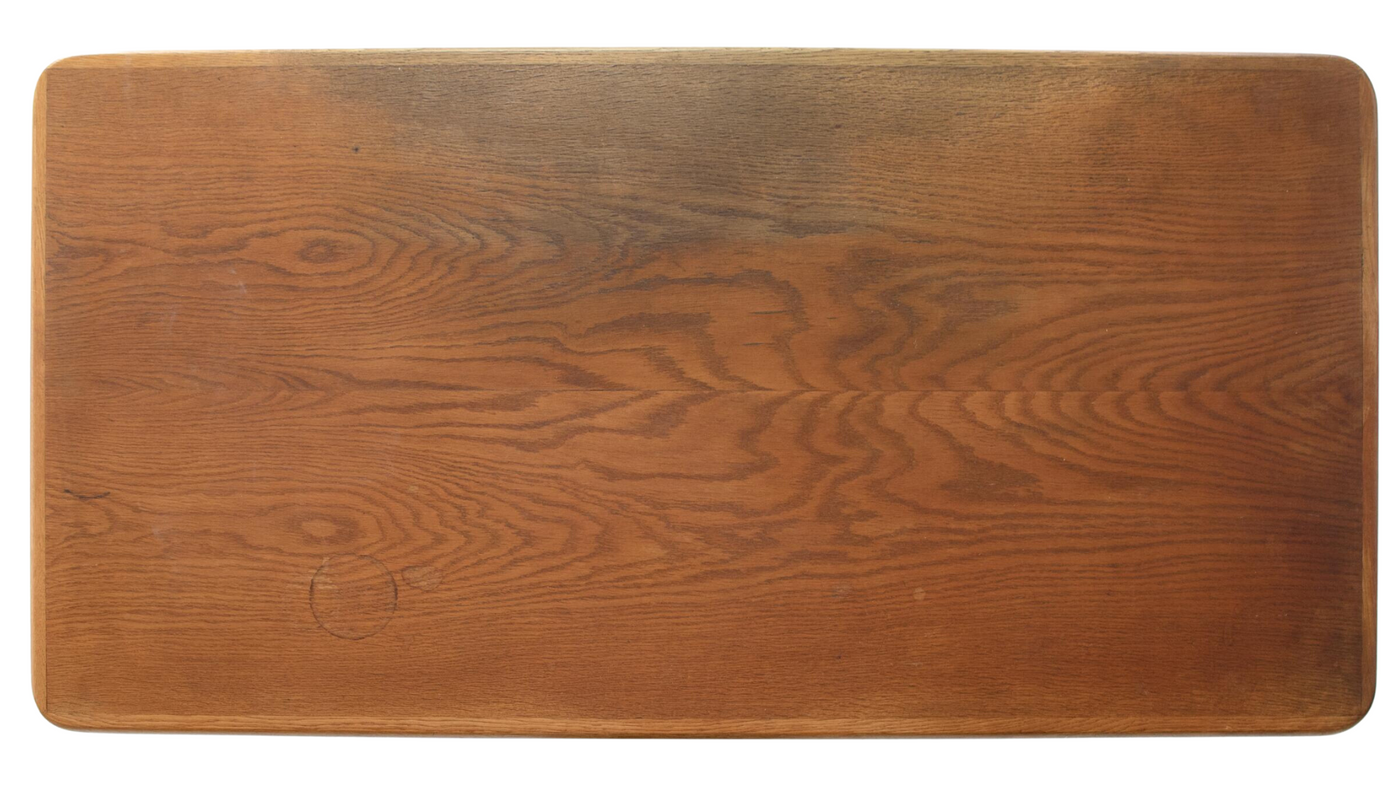 c1940 Gilbert Rhode (attr) oakwood desk, Herman Miller