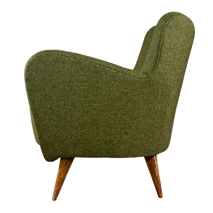 1950s Guglielmo Veronesi : pair of Italian butterfly lounge chair, felted wool