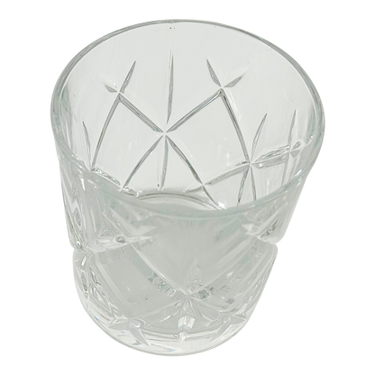 Vintage Whiskey : cross cut crystal lowball glass