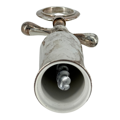 1960s Italian : chrome plated metal "bell" form corkscrew