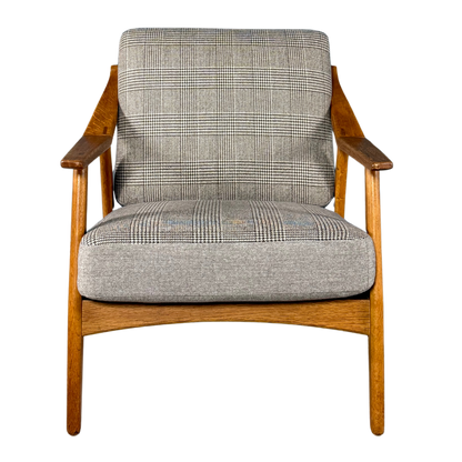 1950s H. Brockmann-Petersen : oakwood armchairs w/dovetail