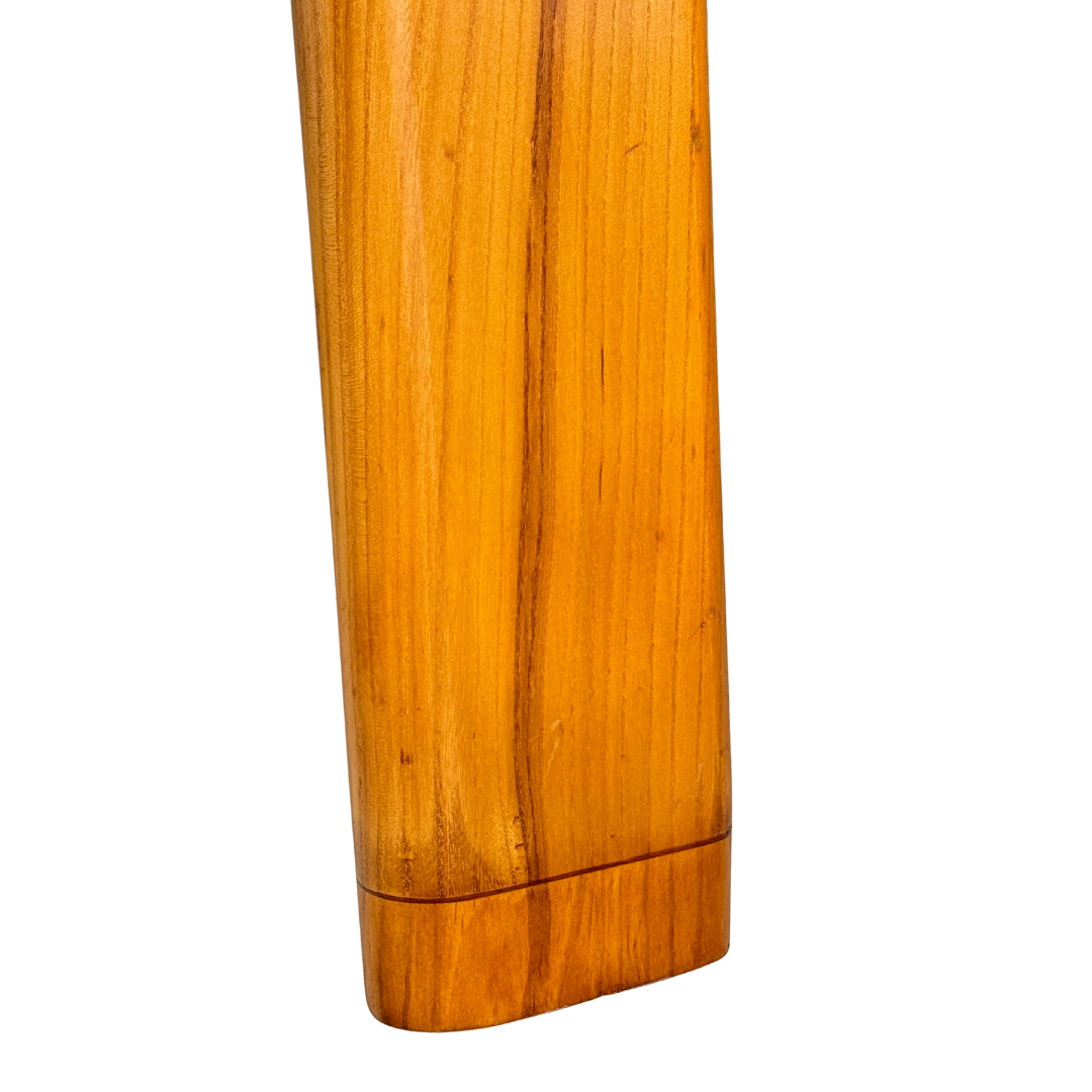 1970s Italian Modernist : solid ashwood dining table w/curved sides