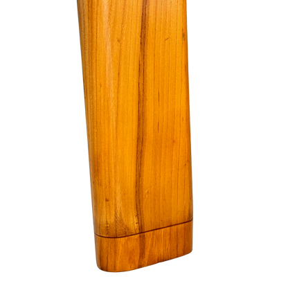 1970s Italian Modernist : solid ashwood dining table w/curved sides