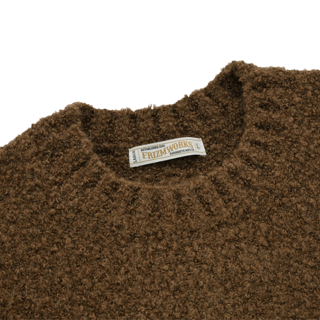 FrizmWORKS : Alpaca Boucle Knit in Brown