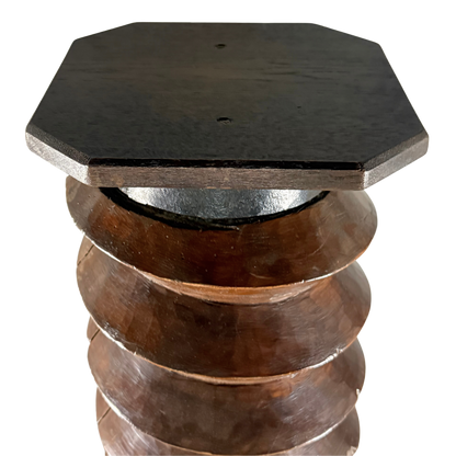 19th century : wooden grape press screw fragment