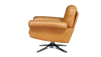 1970s de Sede DS-31 cognac leather swivel chair
