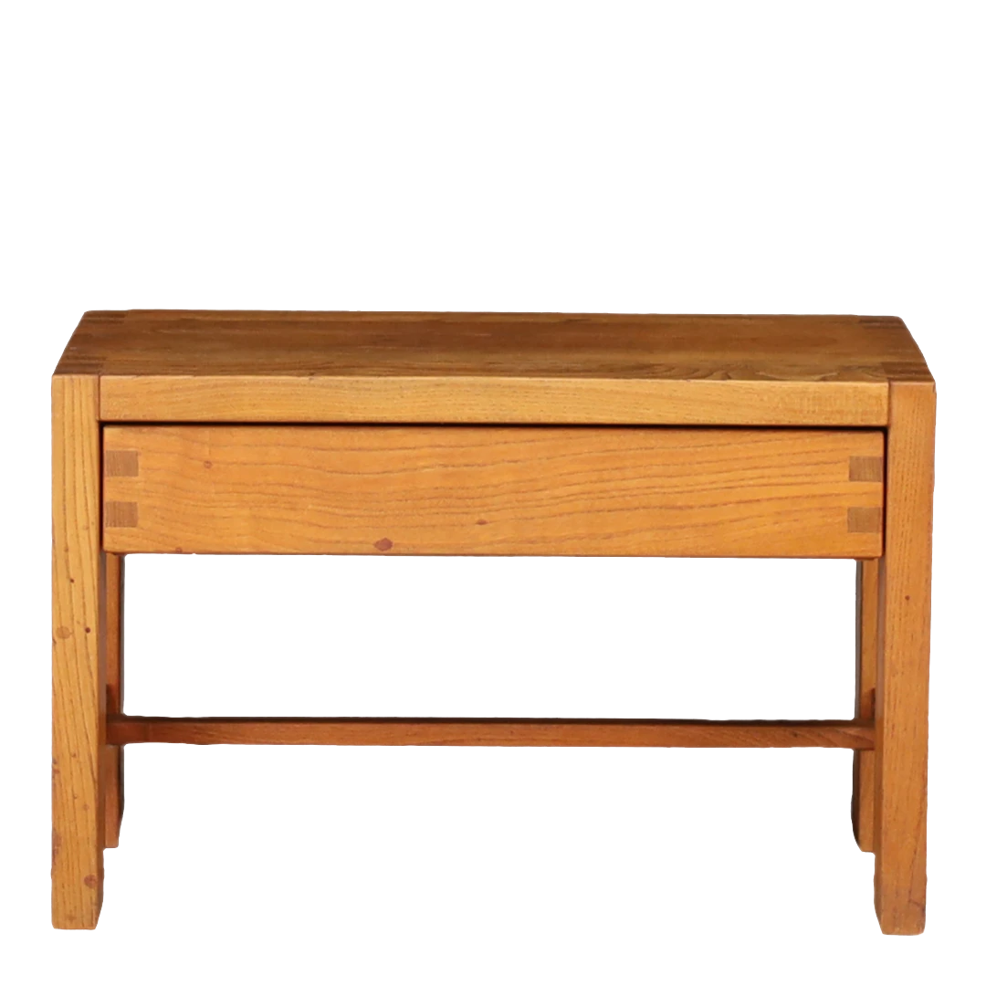 1960s Pierre Chapo : small one-drawer side table, France