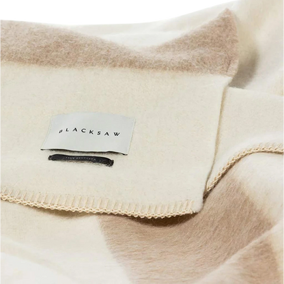 Blacksaw : The Siempre Blanket in Ivory/Beige Stripe