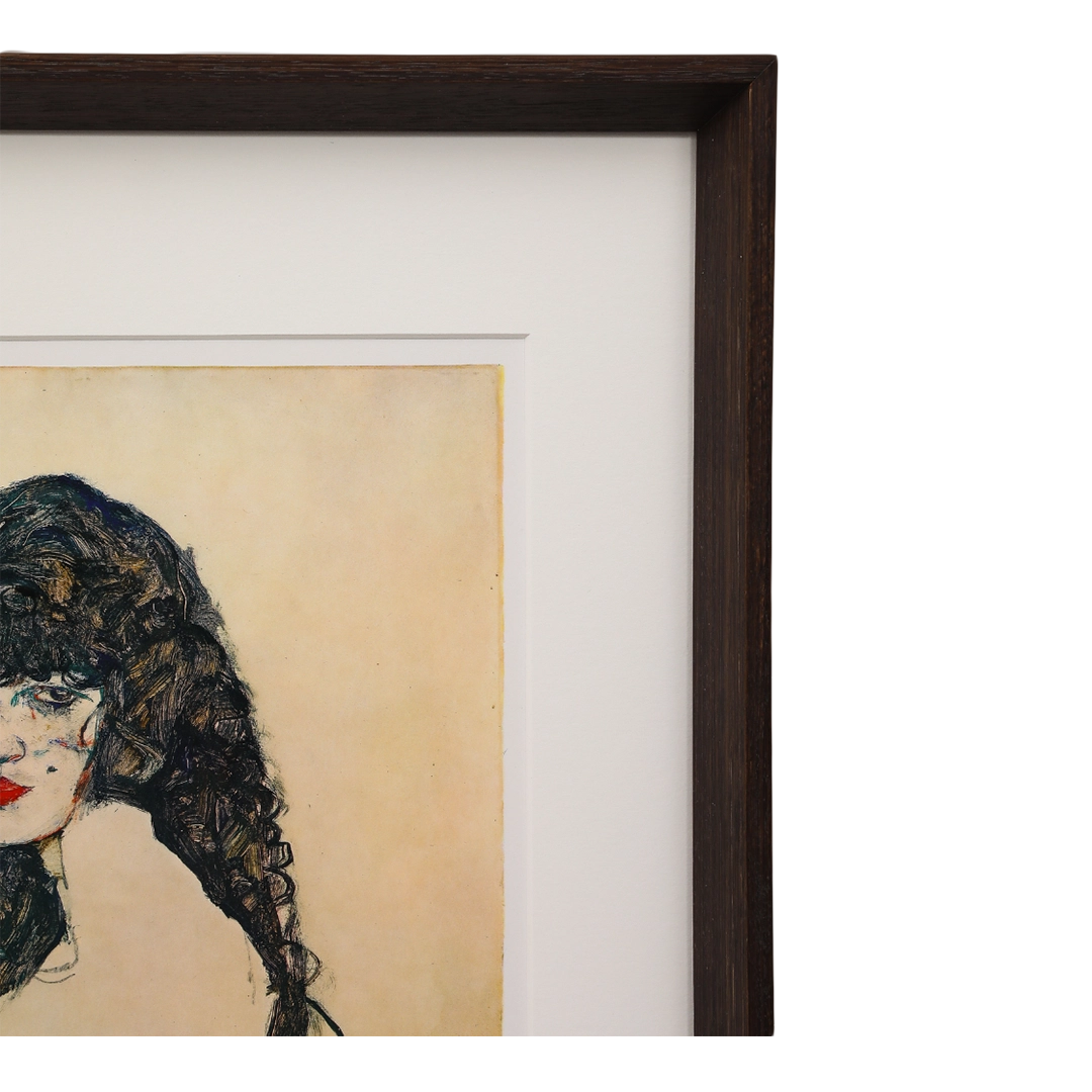 Egon Schiele, Vienna : "Black-haired Woman" Lithograph