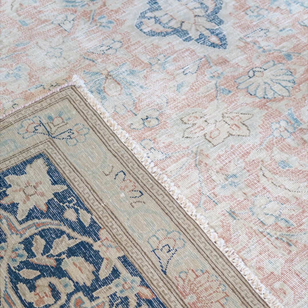 1960s Persian Kerman : 9'10 x 13'2 overdyed rug