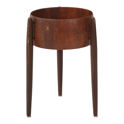 1960s Danish : teakwood tri-leg 20" flower stand