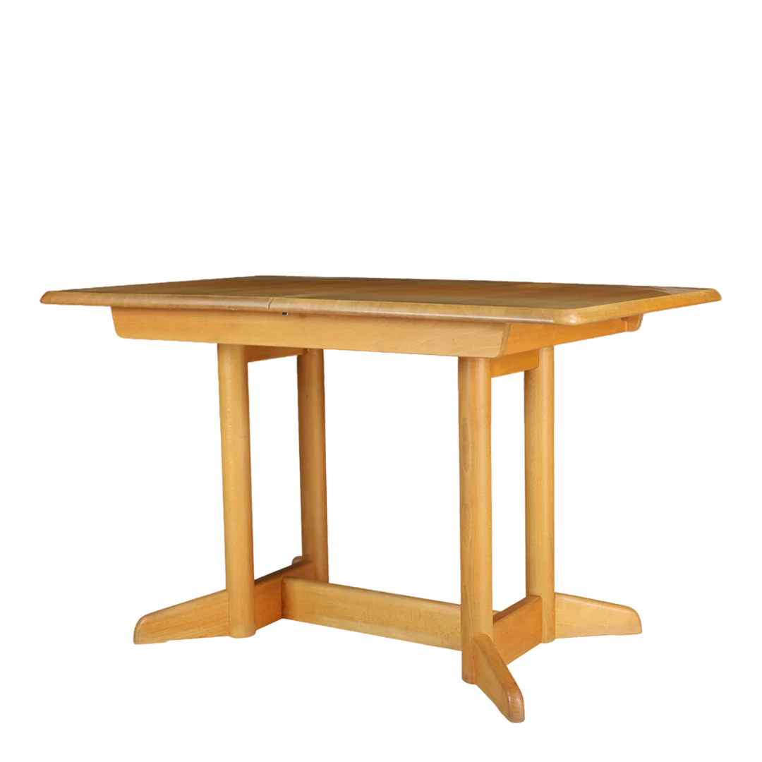 1970s Switzerland : beechwood extendable dining table