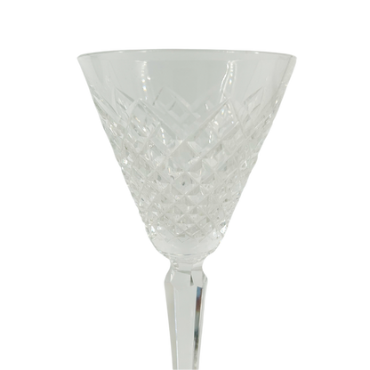 Waterford Crystal : Set 6 "Tyrone" crystal wine stemware