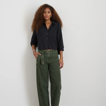 Alex Mill : Cropped Jo Shirt in Cotton Poplin