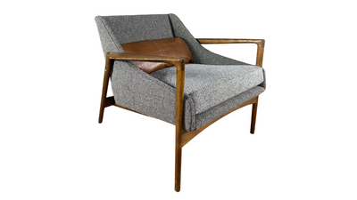 1950s American Modern walnut armchair, Selig USA