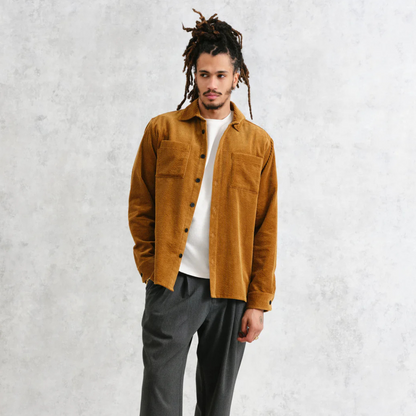 Wax London : Whiting Overshirt in Jumbo Cord