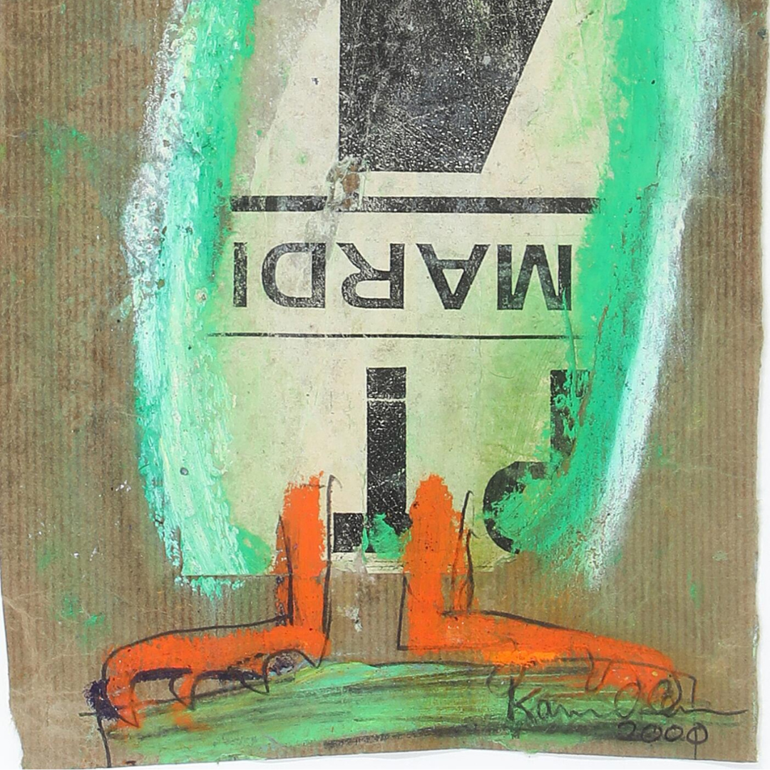 Karin Olesen (Belgian) : mixed media bird, dated 2000