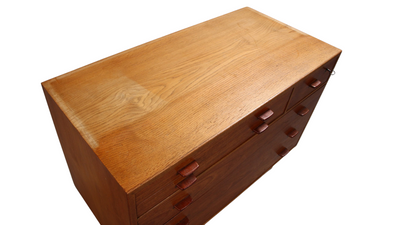 1950s Hans J. Wegner oakwood chest of drawers