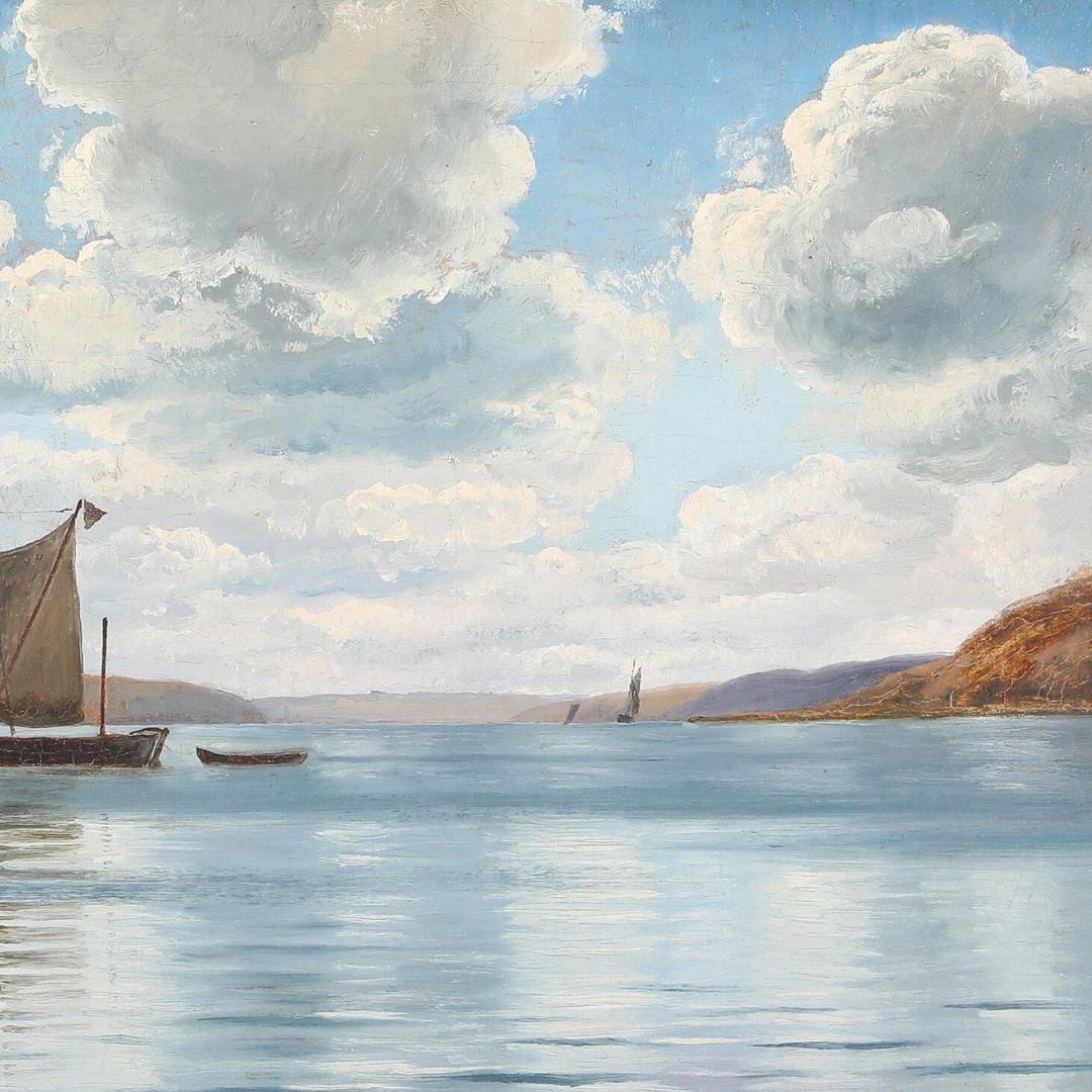 Christian Blache : 1879 dated sailing boats o/c, Danish